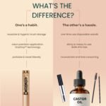 USDA Organic Castor Oil Lash Serum - Premium All Natural Cold Pressed Castor Oil Eyelash Growth Serum with Mascara Tube - Eyelash Treatment and Conditioner - For Thicker and Fuller Lashes - Image 7