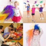 Lolakee Dance Scarves for Kids 12 Pcs Music Scarves Dance Scarf Play Scarves for Children Movement Square Juggling Silk Tricks Scarves Rhythm Band Scarves(6 Colors,24" x 24") - Image 4