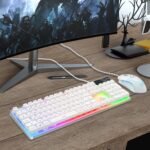 Gaming Keyboard and Mouse Combo, K1 RGB LED Backlit Keyboard with 104 Key for PC/Laptop(White) - Image 6