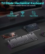 SOLAKAKA KI99 Pro 96% Wireless Mechanical Keyboard, RGB Gaming Keyboard, Hot-Swappable Pre-Lubed Switches, Gasket Structure Creamy Keyboards (Gradient-Black, Non-Silent Version) - Image 4