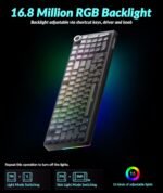 SOLAKAKA KI99 Pro 96% Wireless Mechanical Keyboard, RGB Gaming Keyboard, Hot-Swappable Pre-Lubed Switches, Gasket Structure Creamy Keyboards (Gradient-Black, Non-Silent Version) - Image 9