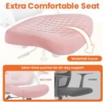 NEO CHAIR Ergonomic Office Desk Chair High Back Computer Gaming Mesh Chair with Comfy Task Adjustable Arms Lumbar Support Headrest Swivel for Home Office (Pink) - Image 5