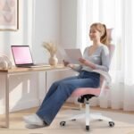 NEO CHAIR Ergonomic Office Desk Chair High Back Computer Gaming Mesh Chair with Comfy Task Adjustable Arms Lumbar Support Headrest Swivel for Home Office (Pink) - Image 8