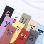 Meloday 10 PACK Crazy Funny Emotion Crew Socks Soft Cotton - 10 different fun designs and color per pack - Image 4