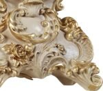 Touch of Class Oliviana Table Clock - Resin - Ivory, Gold - Victorian Style - Acanthus Leaves - Vintage Decor for Bedroom, Bathroom Shelf, Living Room, Mantel, Entryway, Foyer - Image 6