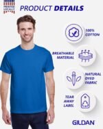 Gildan Custom T-Shirt - Personalized US-Cotton Unisex Tee Shirt - Front & Back Design with Image Logo Text Photo, 1-24 Pack - Image 3