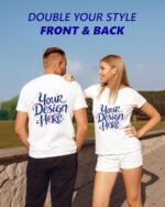 Gildan Custom T-Shirt - Personalized US-Cotton Unisex Tee Shirt - Front & Back Design with Image Logo Text Photo, 1-24 Pack - Image 4