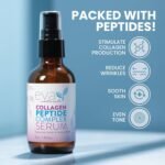 Collagen Serum for Face by Eva Naturals - Anti Aging Multi Peptide Face Serum with Hyaluronic Acid - Firming Hydrating Wrinkle Reducer Peptide Serum for Women & Men - Fragrance Free 2 oz - Image 3