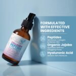 Collagen Serum for Face by Eva Naturals - Anti Aging Multi Peptide Face Serum with Hyaluronic Acid - Firming Hydrating Wrinkle Reducer Peptide Serum for Women & Men - Fragrance Free 2 oz - Image 8