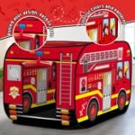 Pop Up Play Tent for Kids Aged 3-5 Years Old Boys and Girls : Fire Truck Tent Playhouse Toy Play Tents for Toddlers 3-5 Kids Tent Indoor Outdoor Playhouse Toys for 3 + Year Old, Fire Truck - Image 6