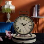 Vintage Desk Clock, 8 Inches Silent Non-Ticking Battery Operated Metal Table Top Clock for Bedroom, Living Room, Office, Shelf Decor (Brown) - Image 4