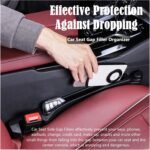 Car Seat Gap Filler Organizer 2 Pack, 3in1 Carseat Side Gap Plug with Filler, Organizer & Hook Functions, Gap Space Stopper Universal Fit Car SUV Truck Fill the Gap Between Seat & Console, Black - Image 4