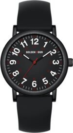 GOLDEN HOUR Waterproof Nurse Watch for Medical Professionals, Students Women Men - Military Time Luminouse Easy Read Dial, 24 Hour with Second Hand, Colorful Silicone Band - Image 3