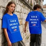 FEEGO Custom T Shirts for Men Women Create Your Own Custom Shirt with Text Image Logo Print Front & Back Design Option - Image 3