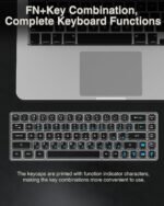CORBOBO 60 Percent Keyboard,RGB Backlit Gaming Keyboard USB-C Wired,Portable 68 Keys Compact Mini Keyboards for Business Trips,Office,PC Games (SK968,Grey&Orange) - Image 5