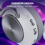 Turtle Beach Stealth Pro II Premium Wireless Gaming Headset for Xbox Series X|S, PS5, PS4, PC - Hi-Res Audio, Dolby Atmos, Active Noise Cancellation, Simultaneous Bluetooth, 24-bit Audio - White - Image 11