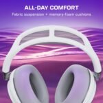 Turtle Beach Stealth Pro II Premium Wireless Gaming Headset for Xbox Series X|S, PS5, PS4, PC - Hi-Res Audio, Dolby Atmos, Active Noise Cancellation, Simultaneous Bluetooth, 24-bit Audio - White - Image 12