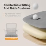 Sweetcrispy Home Office Managerial Executive Chair, Flip Up Armrest Ergonomic Mesh Adjustable Swivel Mid-Back Computer Desk Chair with Comfortable Lumbar Support, Comfy Arms for Bedroom,Study - Image 6