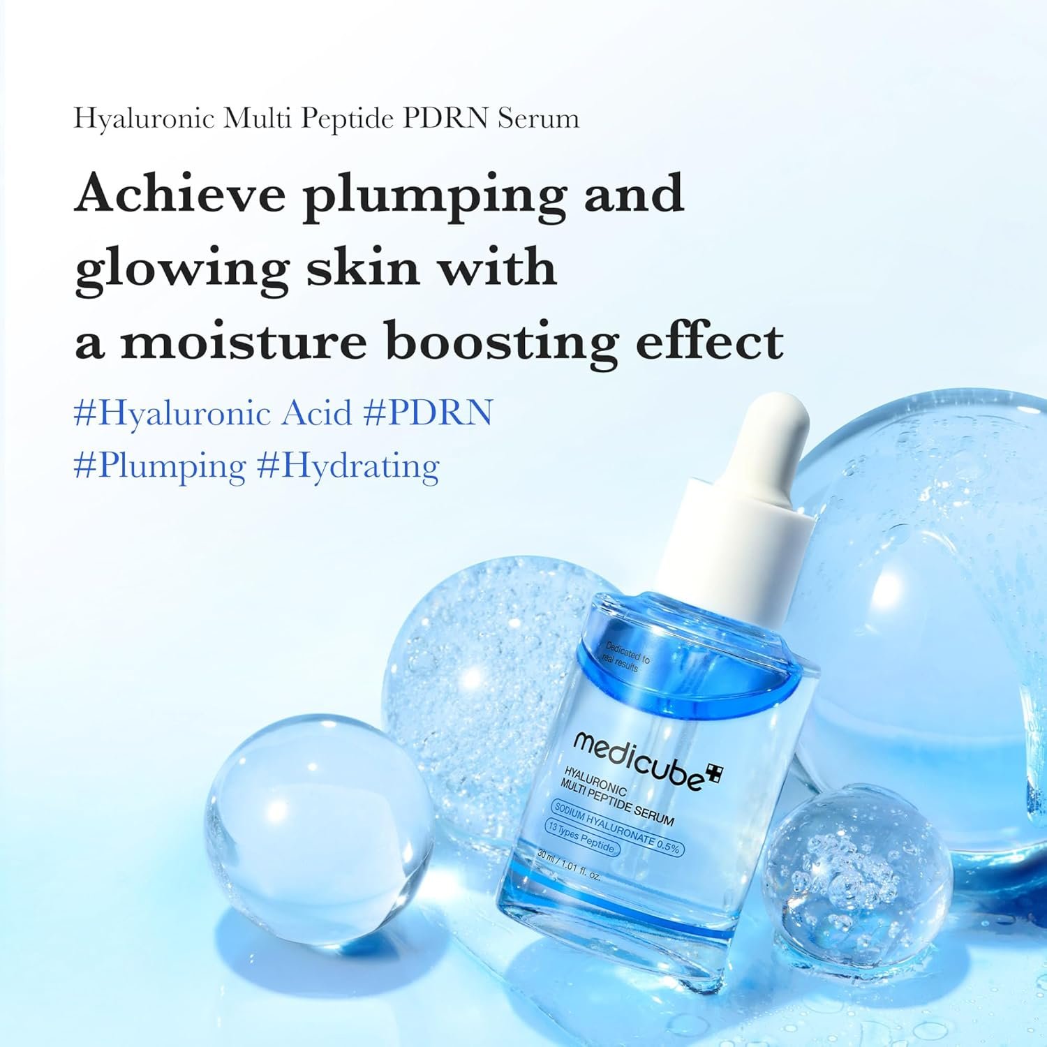 medicube Hyaluronic Multi Peptide PDRN Serum for Glowing and Soothing | Lightweight Water Plumping Radiant Facial Serum for All Skin Type, Hydrating Moisturizer, Korean Skincare | 30ml 1.01fl.oz. - Image 3