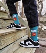 Meloday Funny K-pop Korean Lingo Socks No Compression Soft Cotton 3 pairs per pack - Salty Face - Image 3