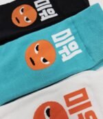 Meloday Funny K-pop Korean Lingo Socks No Compression Soft Cotton 3 pairs per pack - Salty Face - Image 5