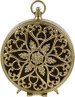 NIKKY HOME Gold Table Clock, Silent Non-Ticking Shelf Desk Top Clock Battery Operated Classic Design, Decorative Home Decor for Living Room, Fireplace Mantel, Desktop, Countertop - Image 7