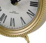 NIKKY HOME Gold Table Clock, Silent Non-Ticking Shelf Desk Top Clock Battery Operated Classic Design, Decorative Home Decor for Living Room, Fireplace Mantel, Desktop, Countertop - Image 8