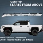 Heavy Duty Top Roof Rack Compatible with 2024 2025 2026 Tacoma Double Cab 4 Doors (4th Gen) /No Drilling/Aluminum Crossbar/Anti-Rust/with Slide Groove - Image 3