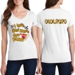 Women Custom V Neck T Shirts Design Your Own Add Picture Photo Text Two Sided - Image 4