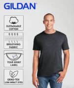 Gildan Custom Softstyle T-Shirt - Personalized US-Cotton Men Tee Shirts - Add Front & Back Design with Your Image Text Photo - Image 3