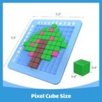 STEM Toys Pixel Art Kit for Kids - Arts and Crafts for Boys & Girls - Educational Science Kits & STEM Activities for Kids Ages 5-8-12 Gifts for 5, 6, 7, 8, 9, 10 Year Old - Brain Teasers Toy (Medium) - Image 7