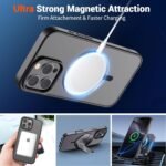 SUPFINE Magnetic for iPhone 16 Pro Case (Compatible with MagSafe) (Military Grade Drop Protection) Translucent Matte Shockproof with Anti-Fingerprint Phone Cover,Black - Image 6