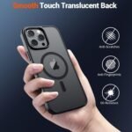 SUPFINE Magnetic for iPhone 16 Pro Case (Compatible with MagSafe) (Military Grade Drop Protection) Translucent Matte Shockproof with Anti-Fingerprint Phone Cover,Black - Image 7
