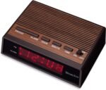 Westclox Retro Wood Style Small Night Table Alarm Clock with Red LED Display, 9-Minute Snooze, Battery Backup, Easy Electric Operation for Bedroom, Home or Office – Woodgrain - Image 4
