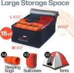 RoofPax Car Rooftop Cargo Carrier Bag Waterproof Storage - Including Double Zippers15 cft. with Heavy-Duty Tie-Down Straps fit Cars with/Without Roof Top Rack or Side Rails. - Image 6