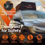 RoofPax Car Rooftop Cargo Carrier Bag Waterproof Storage - Including Double Zippers15 cft. with Heavy-Duty Tie-Down Straps fit Cars with/Without Roof Top Rack or Side Rails. - Image 8
