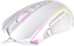 Redragon Gaming Mouse, Wired White Mouse with RGB Backlit, 8000 DPI Adjustable, PC Gaming Mice with 9 Programmable Macro Buttons & Fire Button, PC Gaming Mouse for Windows/Mac, White - Image 6