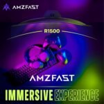 Amzfast 27 inch 200Hz Curved Gaming Monitor, FHD 1080p with Built-in Speakers, FreeSync, MPRT 1ms, 130% sRGB, 3000:1, 1500R, VESA Mount, HDMI 2.0&DP 1.4, 12 Months Warranty Exchange - Image 6