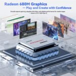 NIMO 17.3" Laptop, AMD Ryzen 7 7735HS (8C/16T, Up to 4.75GHz), 16GB DDR5 RAM, 256GB PCIe 4.0 SSD, 100W PD Fast Charging, FHD Display, Backlit KB, Fingerprint, SD Card Reader, Windows 11 Home - Image 4