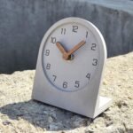 Wooden Silent Non-Ticking Battery Operated Decorative Small Mini Analog Modern Shelf Desk Table Mantel Clock for Home, Office, Living Room, Bed Room (Gray) - Image 4