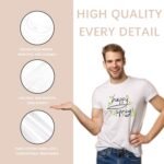ORJ 8 PCS Unisex Tshirts for Adults Sublimation Blank T Shirt White Polyester Shirts Crew Neck Short Sleeve for Sublimation - Image 4