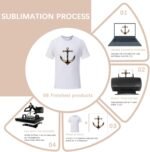 ORJ 8 PCS Unisex Tshirts for Adults Sublimation Blank T Shirt White Polyester Shirts Crew Neck Short Sleeve for Sublimation - Image 6