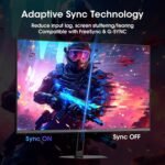 Amzfast 24 Inch Gaming Monitor 180Hz 200Hz FHD 1080p Computer Monitor, 1ms Adaptive Sync, 3000:1, 129% sRGB, HDR Display, Eye Care, VESA 75x75, Metal Stand, HDMI 2.0 | DP 1.4, AMZG24X1 - Image 5