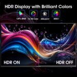 Amzfast 24 Inch Gaming Monitor 180Hz 200Hz FHD 1080p Computer Monitor, 1ms Adaptive Sync, 3000:1, 129% sRGB, HDR Display, Eye Care, VESA 75x75, Metal Stand, HDMI 2.0 | DP 1.4, AMZG24X1 - Image 8