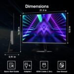 Amzfast 24 Inch Gaming Monitor 180Hz 200Hz FHD 1080p Computer Monitor, 1ms Adaptive Sync, 3000:1, 129% sRGB, HDR Display, Eye Care, VESA 75x75, Metal Stand, HDMI 2.0 | DP 1.4, AMZG24X1 - Image 10