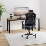 RS Gaming™ Davanti Vegan Leather High-Back Gaming Office Chair, Black/Blue, BIFMA Compliant - Image 3
