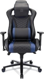 RS Gaming™ Davanti Vegan Leather High-Back Gaming Office Chair, Black/Blue, BIFMA Compliant - Image 4
