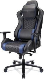 RS Gaming™ Davanti Vegan Leather High-Back Gaming Office Chair, Black/Blue, BIFMA Compliant - Image 5