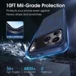 Strong Magnetic for iPhone 17 Pro Case with Camera Lens Protector[ Military-Grade Protection] Compatible with MagSafe Shockproof Slim Thin Cover case for iPhone 17 Pro 6.3 inch, Deep Blue - Image 4