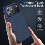 Strong Magnetic for iPhone 17 Pro Case with Camera Lens Protector[ Military-Grade Protection] Compatible with MagSafe Shockproof Slim Thin Cover case for iPhone 17 Pro 6.3 inch, Deep Blue - Image 8